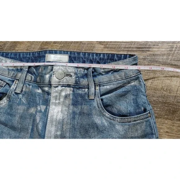 Kut From the Kloth Ashley Slouchy Barrel Jeans Womens Size 2 High Rise Metallic - Picture 6 of 11